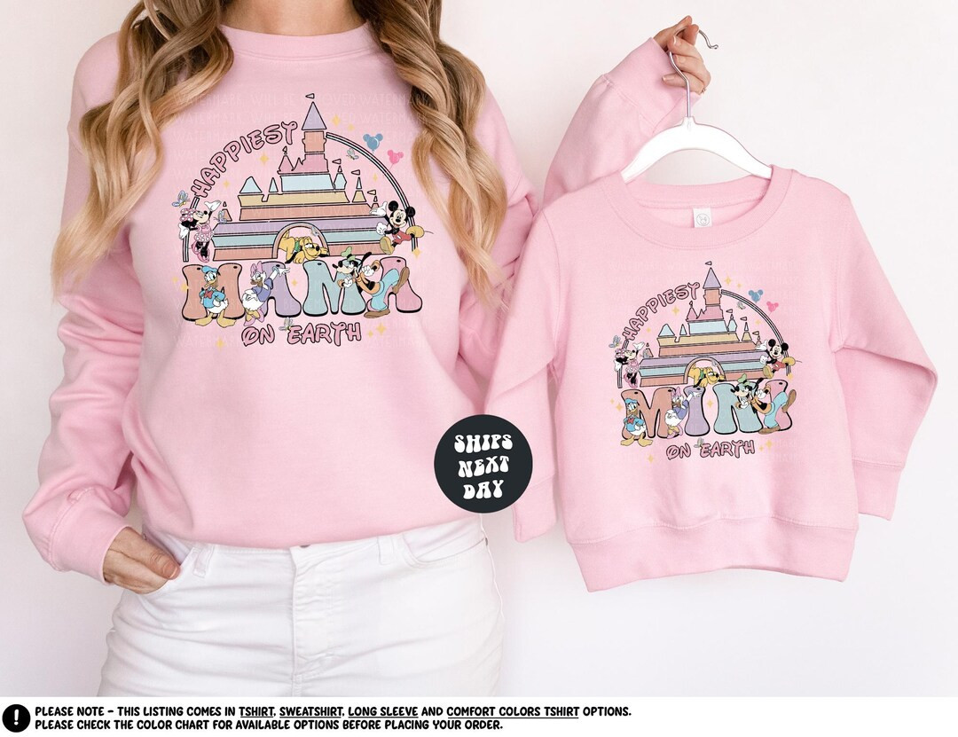 Matching Disney Sweatshirt Disney Mama Mini Shirt Retro Disney Mom Daughter Sweatshirt Matching D... | Etsy (US)