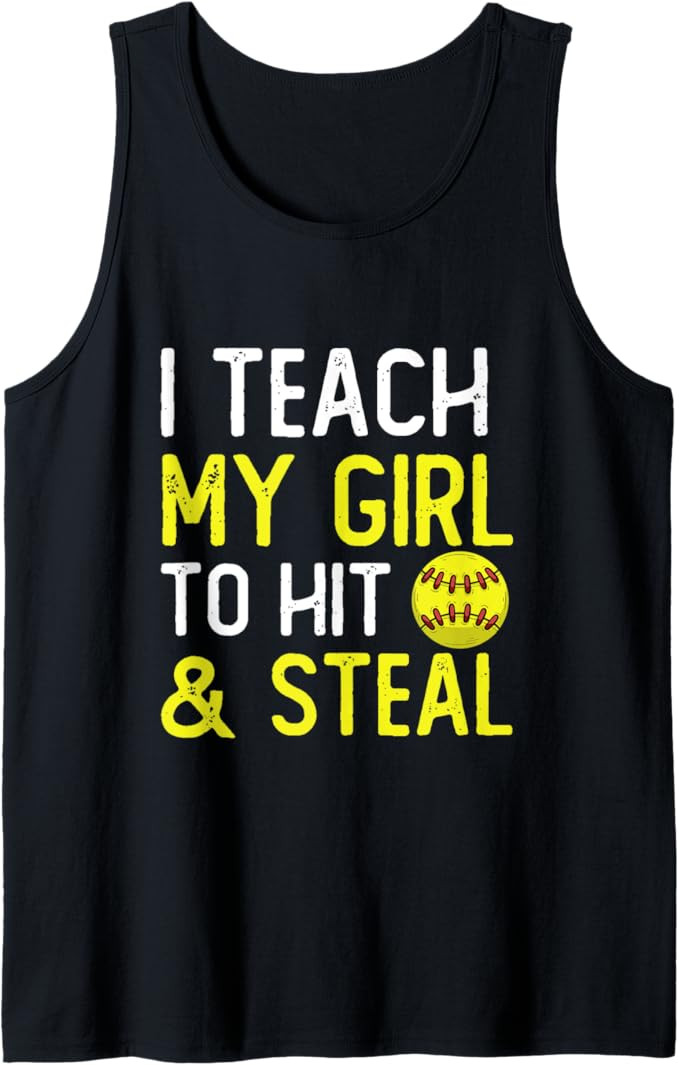Womens Baseball Shirt I Teach My Kids to Hit & Steal Tank Top | Amazon (US)