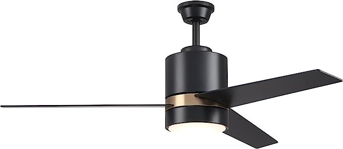 Amazon.com: 52 inch Black Ceiling Fan with Light, Modern Ceiling Fan Smart Control Work With Alex... | Amazon (US)