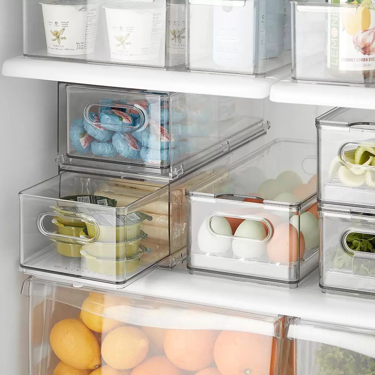 Case of 8 T.H.E. Divided Fridge Drawer | The Container Store