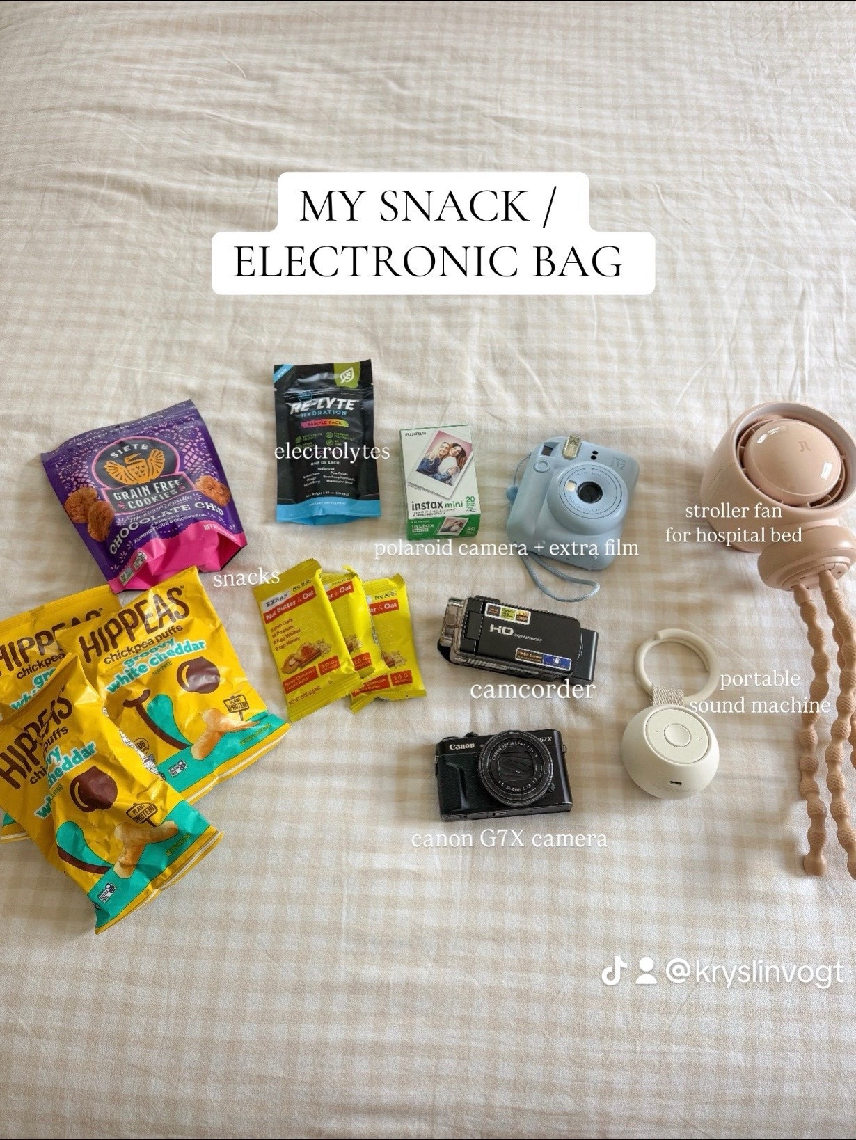 my snack / electronic bag links for the hospital! 

#LTKBump #LTKBaby