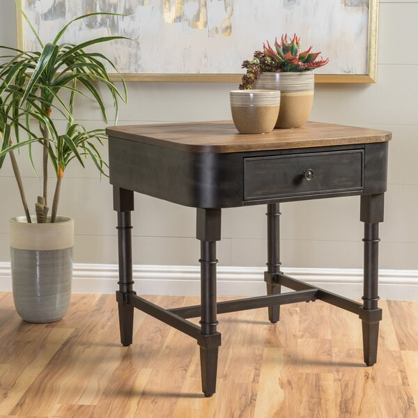Mirelle Antique Wood Accent Table by Christopher Knight Home in Brown (As Is Item) | Bed Bath & Beyond
