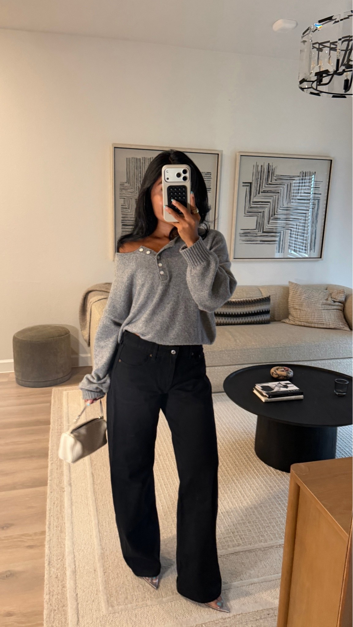 Size 26 jeans + XS sweater!