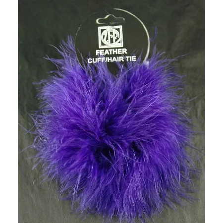 Zucker Feather 2 Regal Purple Feather Scrunchy Pony Tail Holders | Walmart (US)