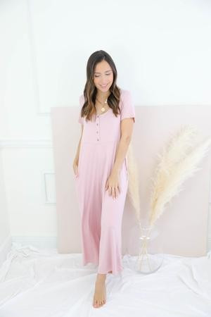 Courtney Wide Leg Jumpsuit - Blush | Aria Rose