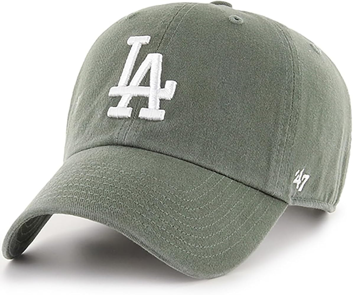 47 Brand MLB Moss Green Primary Logo Clean Up Adjustable Strap Baseball Cap Hat, Adult One Size F... | Amazon (US)