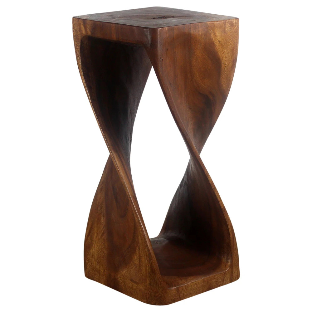 Haussmann® Original Wood Twist Stool 12 X 12 X 26 In High Walnut Oil - 12 x 12 x 26 | Overstock