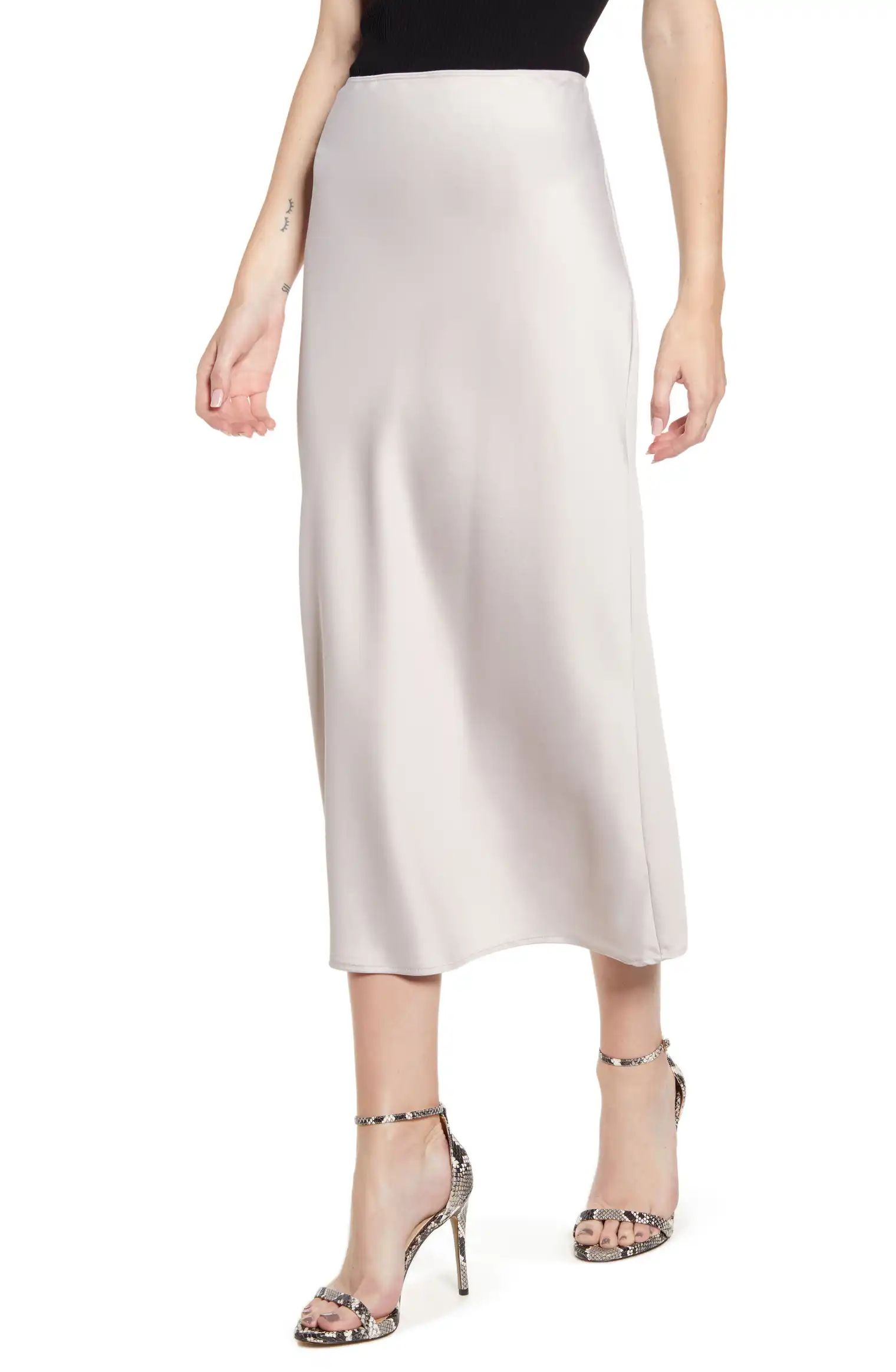 Topshop Matte Satin Bias Cut Skirt | Nordstrom | Nordstrom