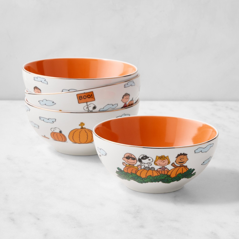 PEANUTS™ x Williams Sonoma The Great Pumpkin Cereal Bowls, Set of 4 | Williams-Sonoma