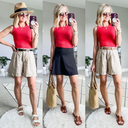 Summer mom capsule wardrobe outfits. For more information about these outfits check out the post at thriftywifehappylife.com

#LTKFindsUnder50 #LTKStyleTip #LTKSeasonal