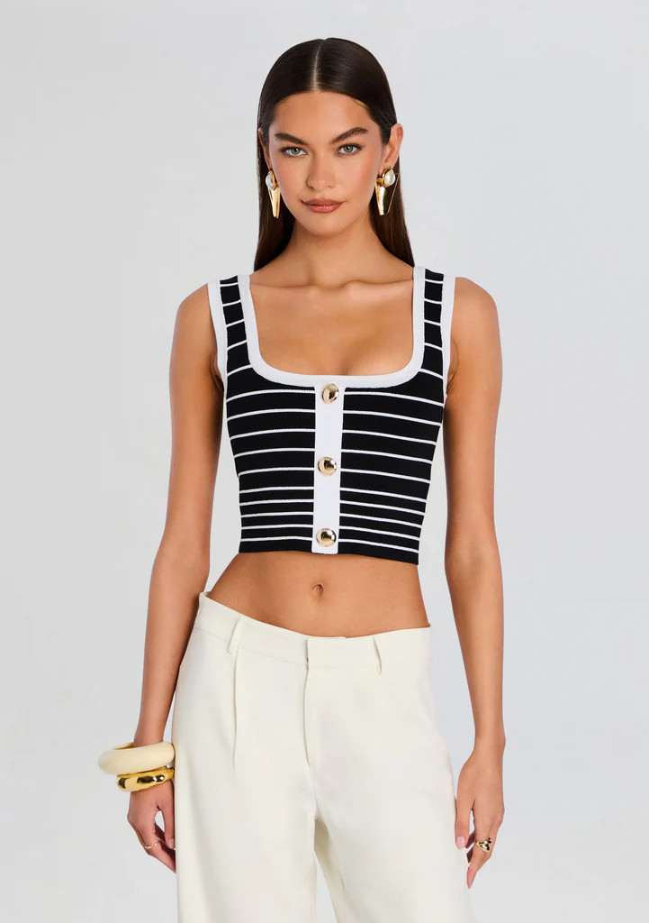 Zadie Metallic Knit Top | Retrofete