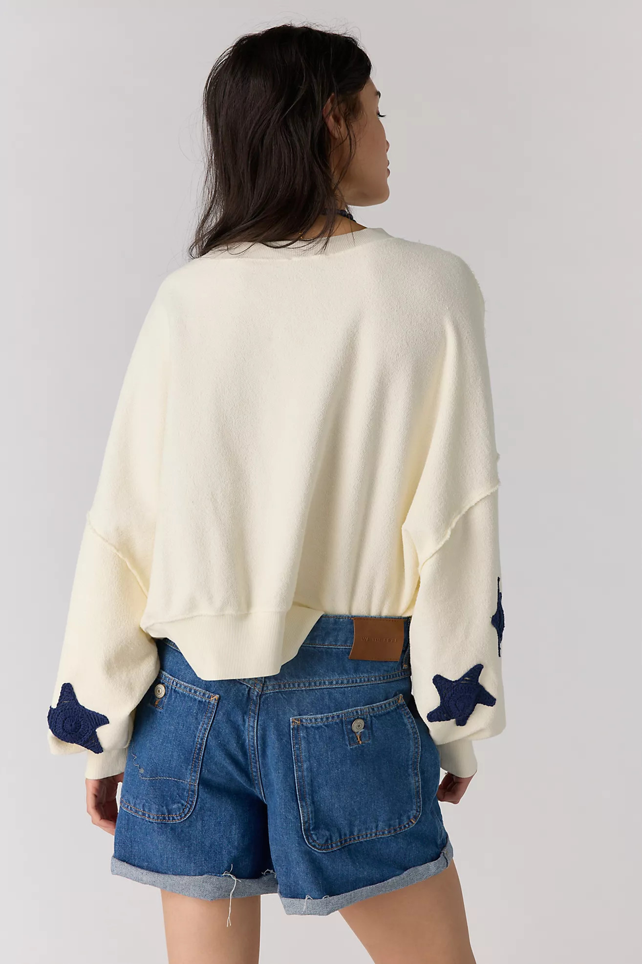 Tricia Fix Crochet Star Sweatshirt | Free People (Global - UK&FR Excluded)