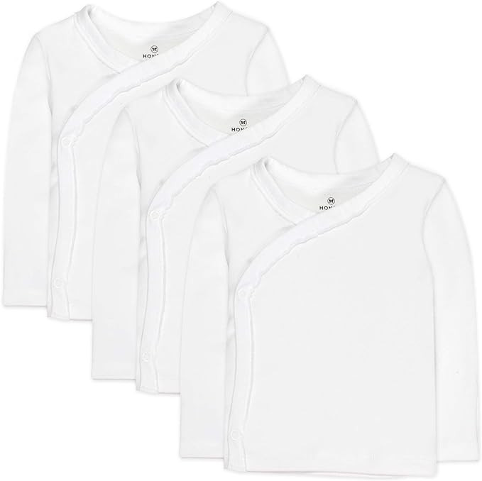 HonestBaby 3-pack Long Sleeve Side-snap Kimono Tops 100% Organic Cotton for Newborn Baby for Infa... | Amazon (US)