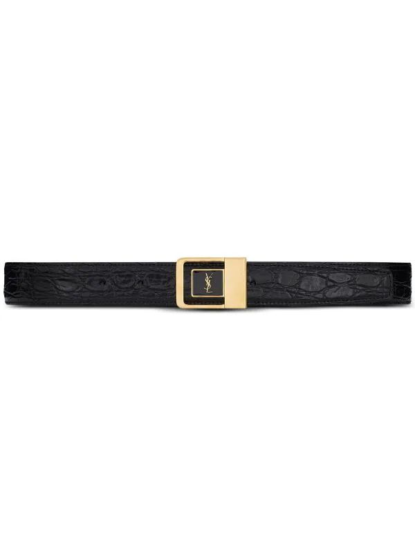 logo-plaque leather belt | Farfetch Global
