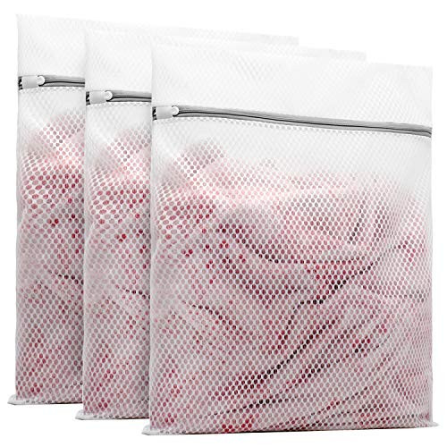 3Pcs Durable Honeycomb Mesh Laundry Bags for Delicates 16 x 20 Inches (3 Large) | Amazon (US)