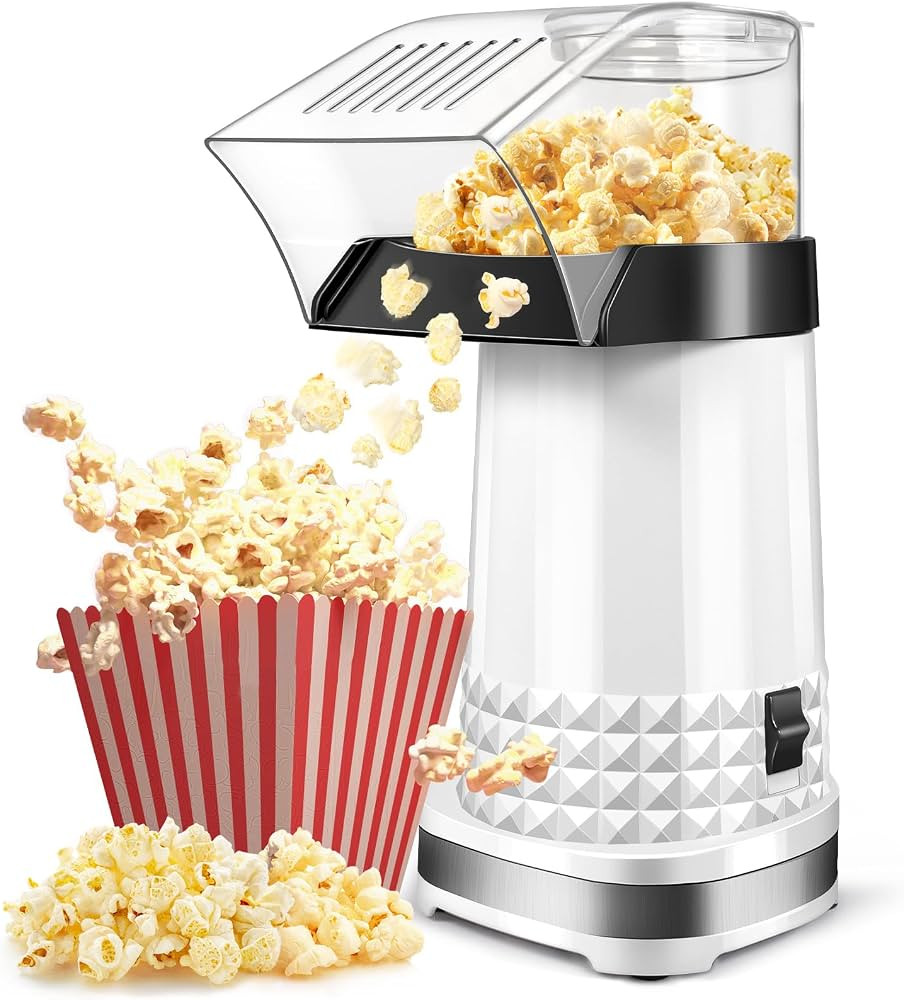 Vminno 1200W Fast Hot Air Popcorn Popper - 4.5 Quarts, Electric Popcorn Machine with Measuring Cu... | Amazon (US)