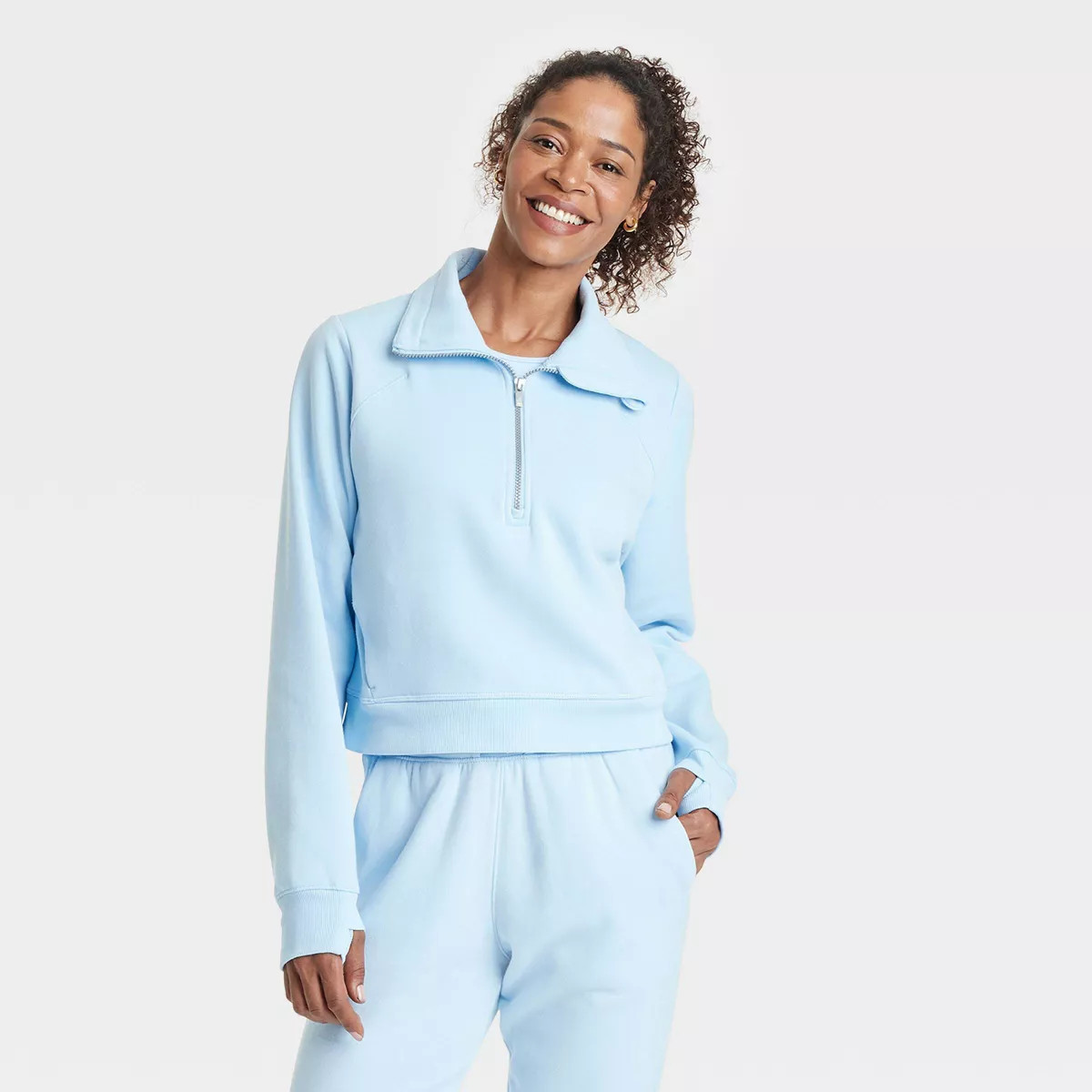 Women's Fleece Half Zip Pullover Sweatshirt - All In Motion™ | Target