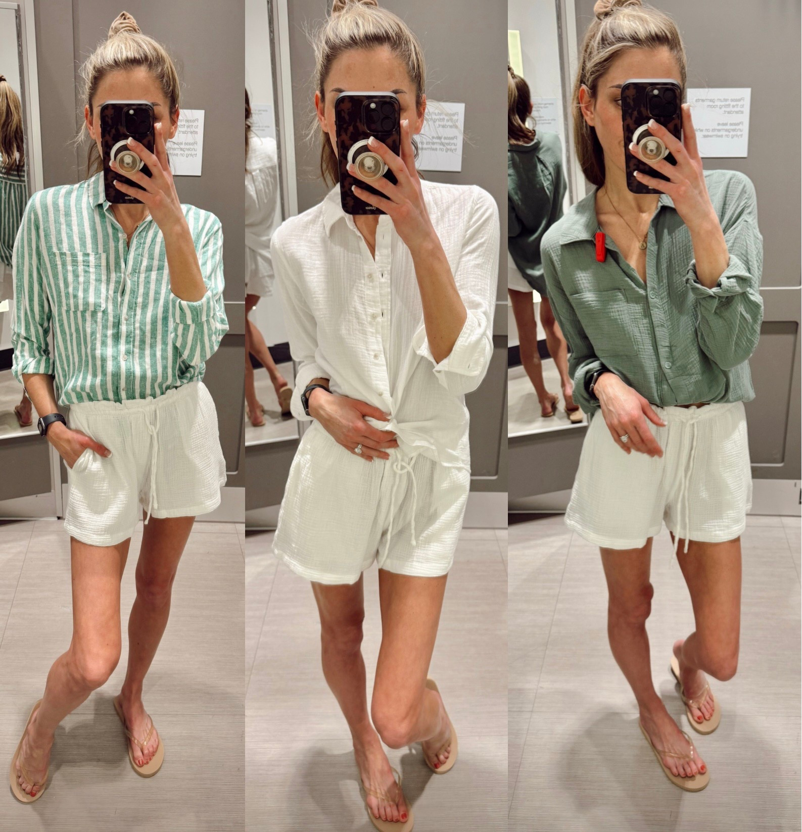 NEW Target Spring finds! 

These gauze shorts are a spring summer must, dress up or dress down and come in many colors.  These button downs are also the same material, so lightweight!! Stunning 


•
•
#targetstyle #targethaul #buttondown #casualoutfits #green button down, white button down, striped shirts, white shorts

#LTKFindsUnder50 #LTKSeasonal #LTKTravel