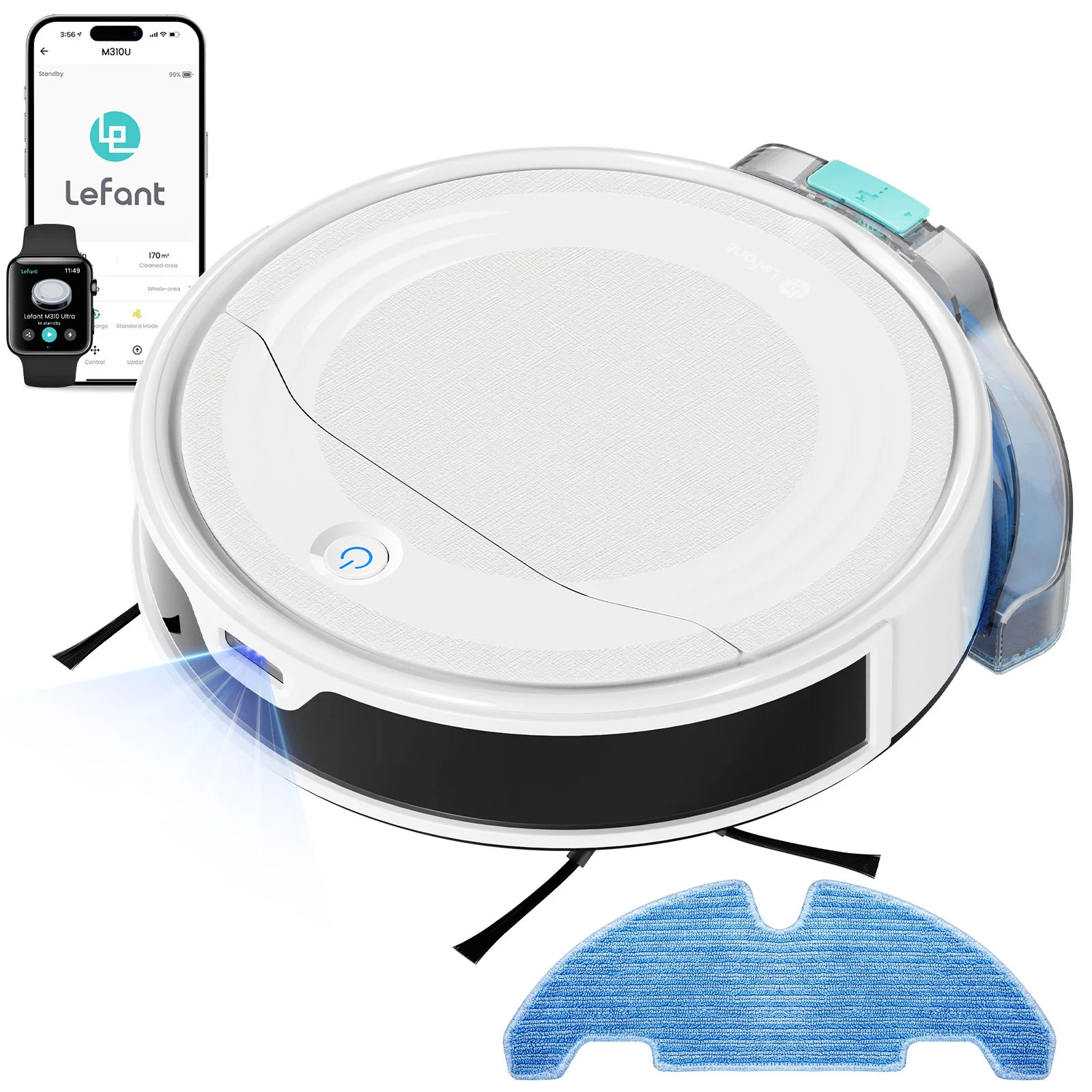 Lefant M310 Ultra Robot Vacuum and Mop Combo, Ultra-thin Robot Vacuum Cleaner with 6000Pa Suction... | Walmart (US)