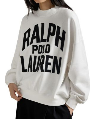 Ralph Lauren Satin Logo Fleece Crewneck Sweatshirt  | Bloomingdale's Ralph Lauren Gifts | Bloomingdale's (US)