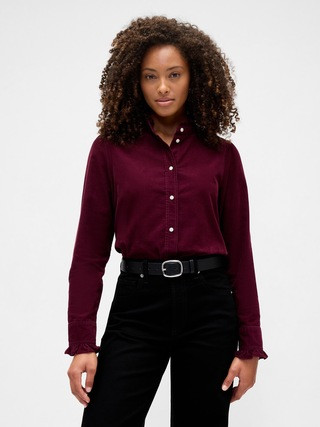Corduroy Ruffle Shirt | Gap Factory