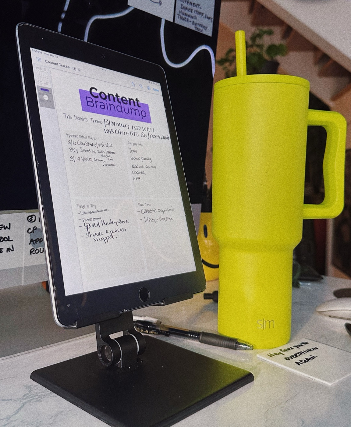 Ya girl is  staying hydrated these days. 💦Thanks to my color-coordinated cup. Something about this chartreuse has me obsessed! 

#LTKhome