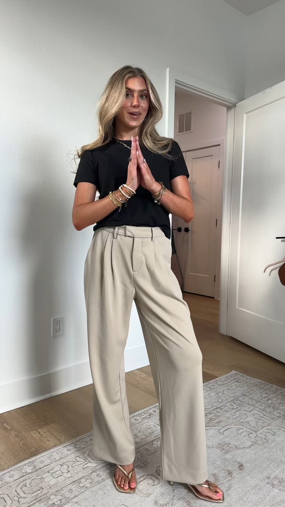 My cuts clothing code is SLOANE. I am wearing the almost Fridays baby tee in XS with the essential pant in size XS

#LTKootd #LTKSaleAlert #LTKWorkwear