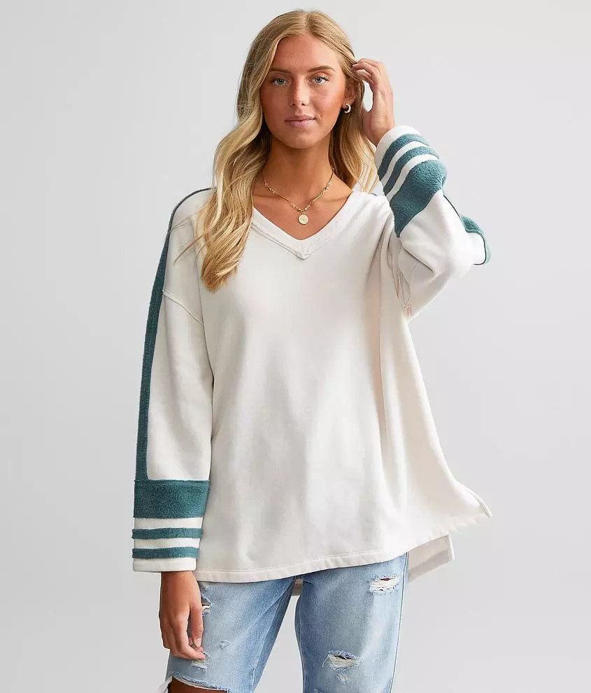 Athletic Stripe Oversized Pullover | Buckle