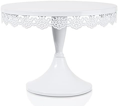 TRSPCWR White Cake Stand 10in , Metal Dessert Display Stands Cupcake Holder, Decor for Wedding, B... | Amazon (US)
