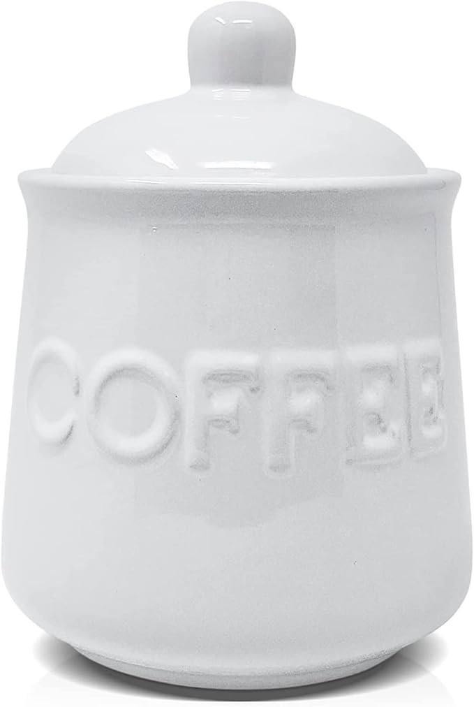 Kovot Ceramic Coffee Canister - Embossed Coffee Jar with Air-Sealed Lid - Best Coffee Preserver -... | Amazon (US)