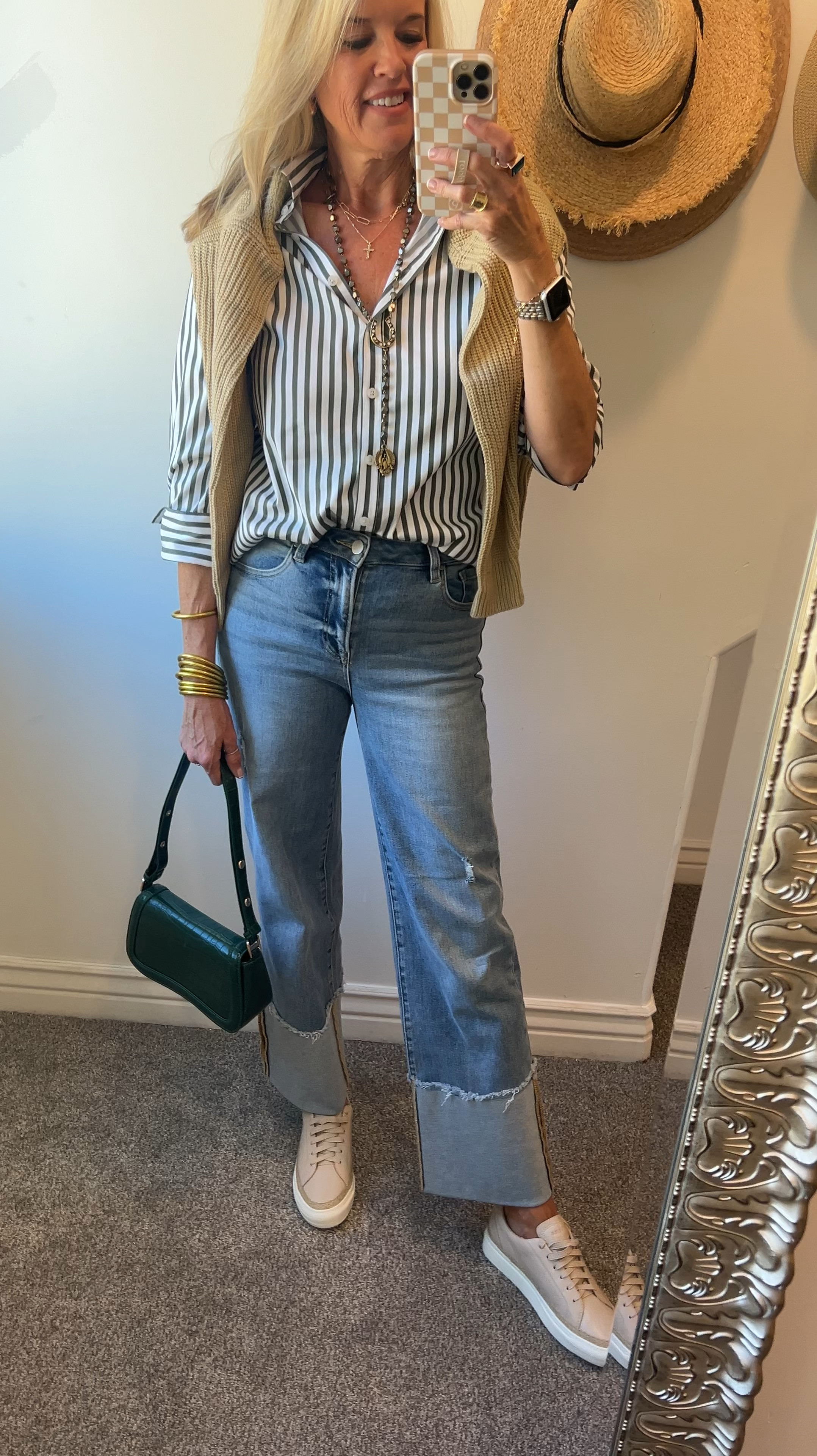 🚨Sale  promos and codes

#ootd 
Fall trends at great prices

Stipe 3/4 sleeve no iron shirt olive strip shirt

Amazon find tan sweater  pullover soft and tts

Risen wide cuff jeans 

Frankie 4 tan leather tennis shoes with  straw woven detail 

Amazon find faux leather bag 
Use coupon code
10%coupon+20% code= 30% off
Use Code: 20EZ2D72
Deal Price: $20.99
Original Price:  $29.99


Amazon find earrings $12-14  verses designer $800-1200

Cross necklace

#LTKSaleAlert #LTKFallSale #LTKVideo