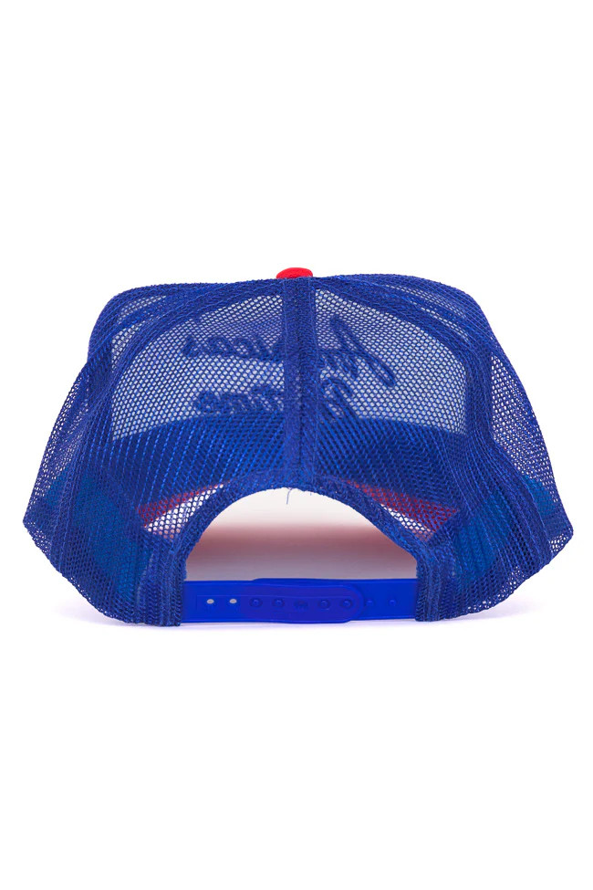 Americas Pastime Red/Blue/White Trucker Hat | Pink Lily