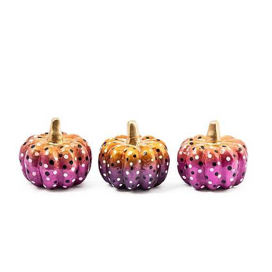 Purple & Orange Dotty Capiz Pumpkins - Set of 3 | MacKenzie-Childs