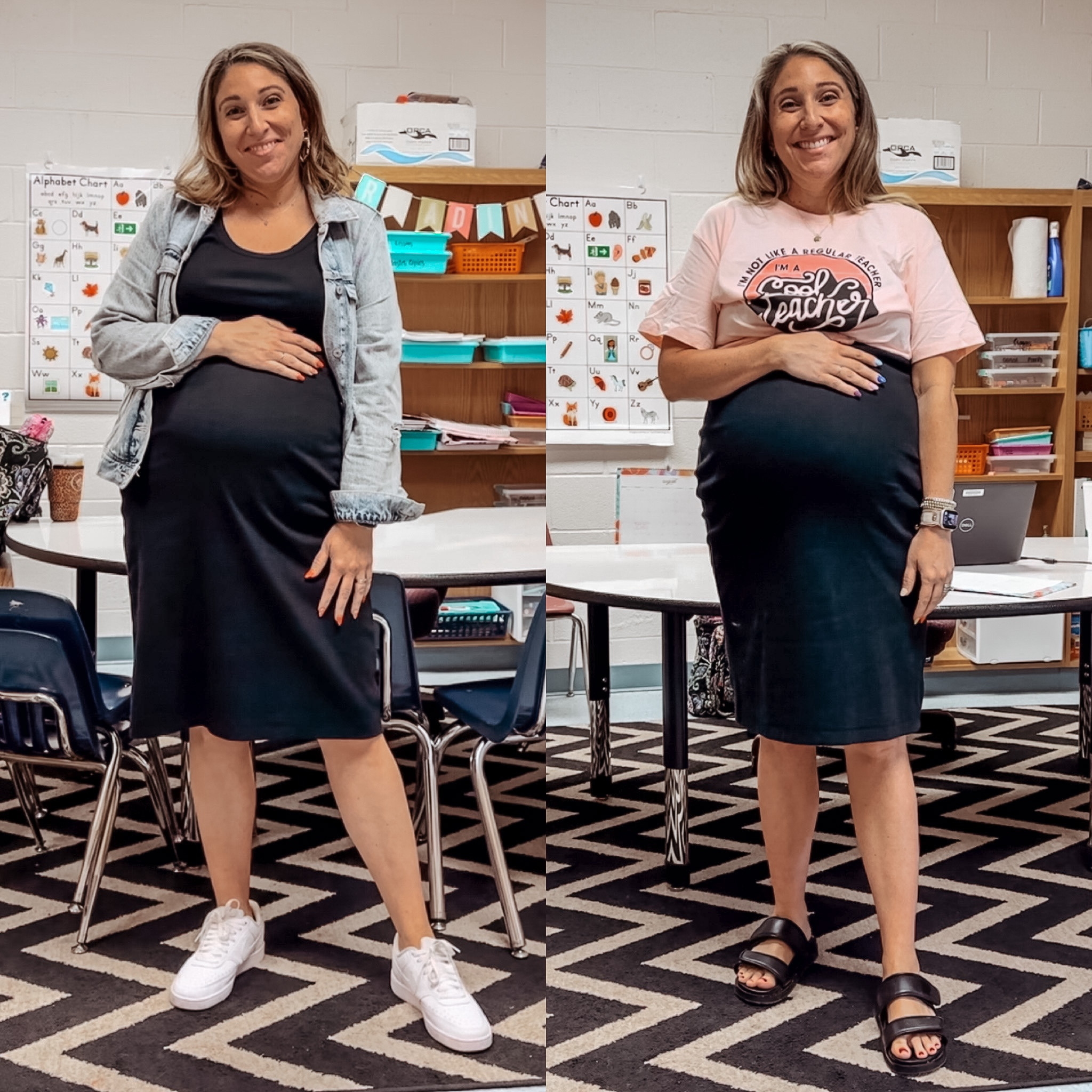 One dress, 2 ways! 
Dress XL / jacket L / tee XL / Nikes half size down / slides tts 

#LTKSeasonal #LTKbump #LTKstyletip