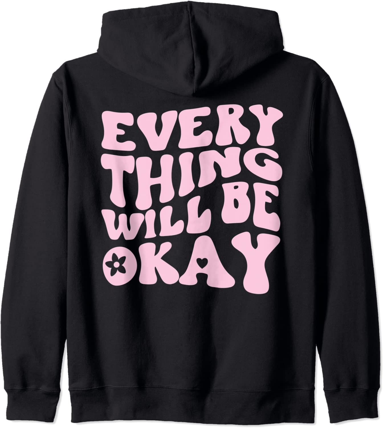 Everything Will Be Okay Positive Message Pastel Aesthetic Zip Hoodie | Amazon (US)