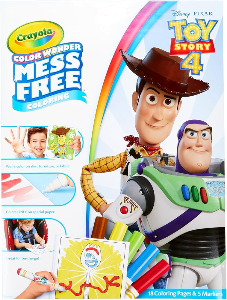 Crayola Toy Story Coloring Pages, Color Wonder Mess Free, Gift for Kids, Age 3, 4, 5, 6 | Amazon (US)