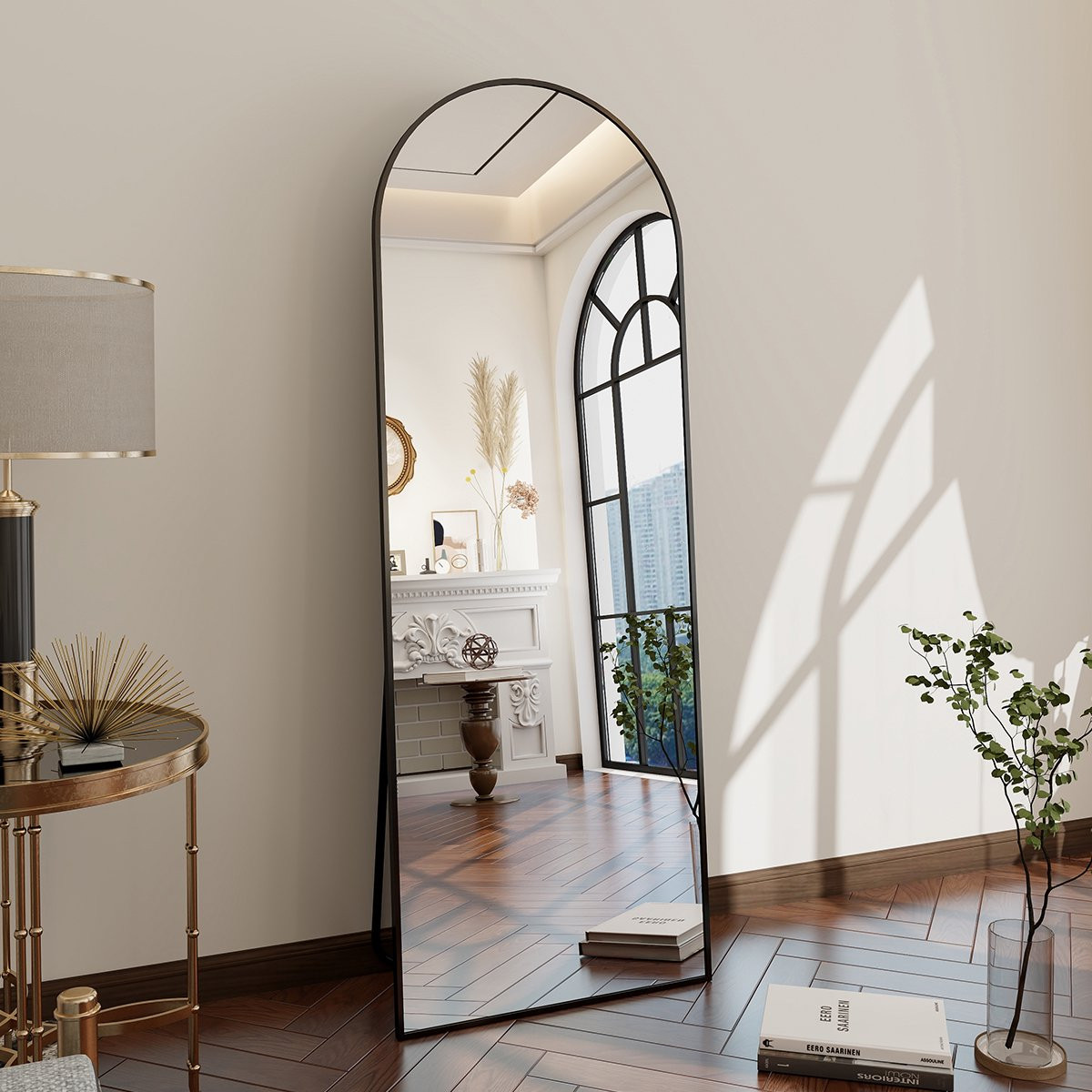 GLSLAND Full Length Mirror Arch Standing Floor Mirror, 58"x18" Arched Wall Mirror Hanging or Lean... | Walmart (US)