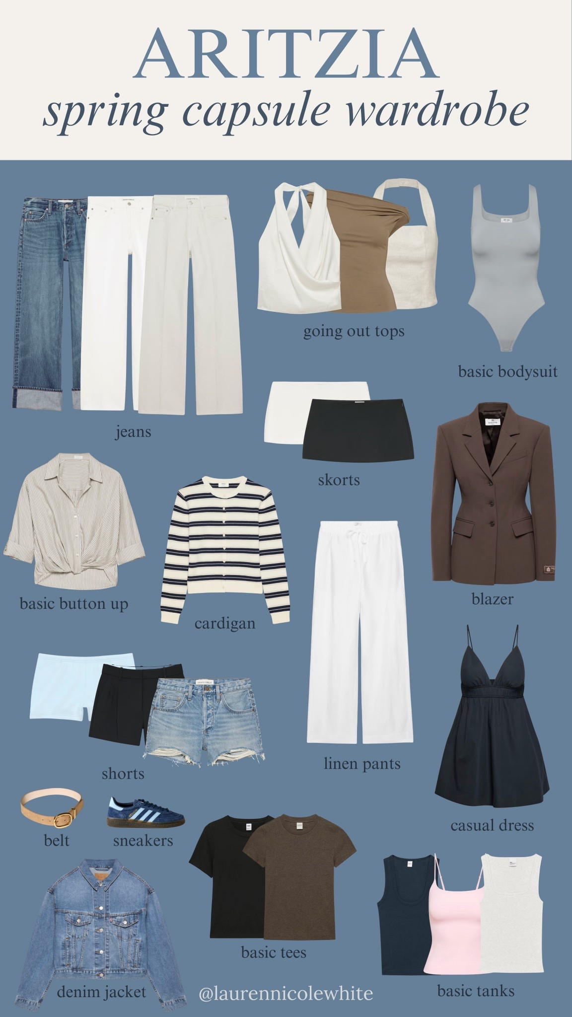 @Aritzia  spring capsule wardrobe essentials 😍

#LTKootd #LTKgrwm #LTKSeasonal