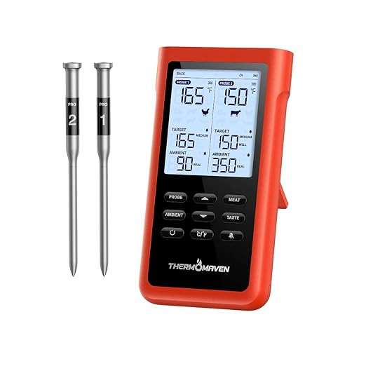 ThermoMaven 3000FT Smart Wireless Meat Thermometer, Sub-1G Long Range, 6 Sensors NIST Certified A... | Amazon (US)