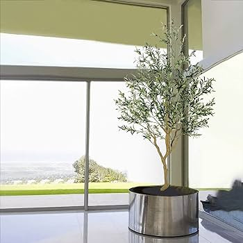 Nafresh Tall Faux Olive Tree，8ft（96in） Realistic Potted Silk Artificial Olive Tree， Fake ... | Amazon (US)