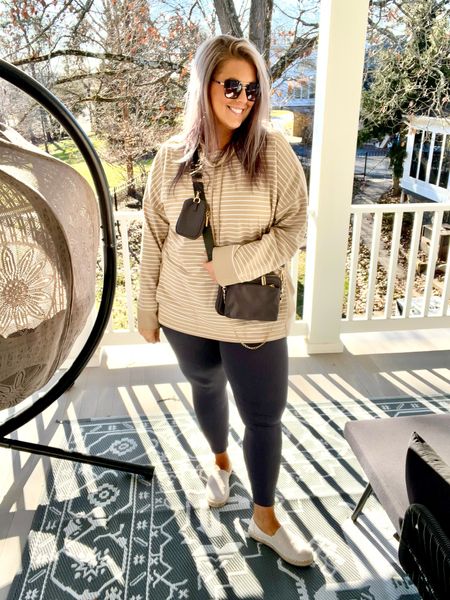 ✨SIZING•PRODUCT INFO✨
⏺ High-Waisted Grey Leggings (Butter Soft!) - XL - Run a little big @walmartfashion 
⏺ Grey Crossbody with Coin Purse @amazon 
⏺ Large Cateye Sunglasses •• mine is no longer available from @walmart but linked similar from @amazon 
⏺ Tan Striped Tunic •• mine is no longer available from @walmartfashion but linked similar from @amazonfashion 
⏺ Linen Slipon Sneakers •• mine are no longer available from @walmartfashion but linked similar from @amazonfashion 

Tan, grey, tan and grey, neutral, gray, leggings, tunic, striped, crossbody, coin purse, chain, sunglasses, linen, sneakers, slip on

#walmart #walmartfashion #walmartstyle walmart finds, walmart outfit, walmart look  
#amazon #amazonfind #amazonfinds #founditonamazon #amazonstyle #amazonfashion #leggings #style #inspo #fashion #leggingslook #leggingsoutfit #leggingstyle #leggingsoutfitidea #leggingsfashion #leggingsinspo #leggingsoutfitinspo #neutral #neutrals #neutraloutfit #neatraloutfits #neutrallook #neutralstyle #neutralfashion #neutraloutfitinspo #neutraloutfitinspiration #casual #casualoutfit #casualfashion #casualstyle #casuallook #weekend #weekendoutfit #weekendoutfitidea #weekendfashion #weekendstyle #weekendlook #travel #traveloutfit #airport #plane #airplane #car #train #cruise #flight travel style, travel fashion, airport outfit, airport style, airport fashion, airport fit, travel fit, travel look, airport look #sneakersfashion #sneakerfashion #sneakersoutfit #tennis #shoes #tennisshoes #sneakerslook #sneakeroutfit #sneakerlook #sneakerslook #sneakersstyle #sneakerstyle #sneaker #sneakers #outfit #inspo #sneakersinspo #sneakerinspo #sneakerinspiration #sneakersinspiration 
#under30 #under40 #under50 #under60 #under75 #under100
#affordable #budget #inexpensive #size14 #size16 #size12 #medium #large #extralarge #xl #curvy #midsize #pear #pearshape #pearshaped
budget fashion, affordable fashion, budget style, affordable style, curvy style, curvy fashion, midsize style, midsize fashion

#LTKMidsize #LTKFindsUnder50 #LTKStyleTip

#LTKfindsunder50 #LTKstyletip #LTKmidsize