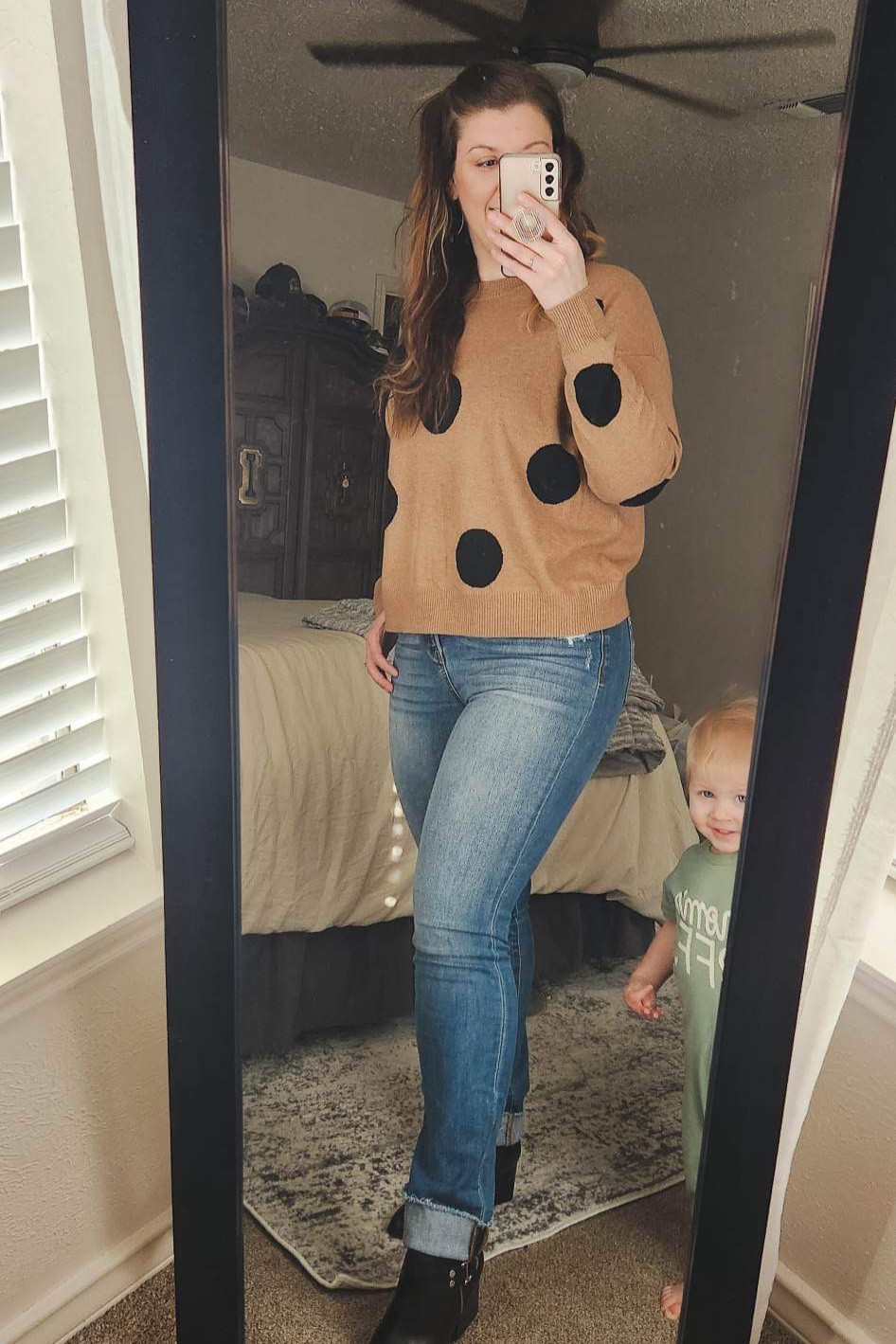 This Tahari sweater is on sale, the solid black one is still online in regular sizes, but I did find this exact polka dot one still available in Plus! 

#LTKFind #LTKsalealert #LTKworkwear