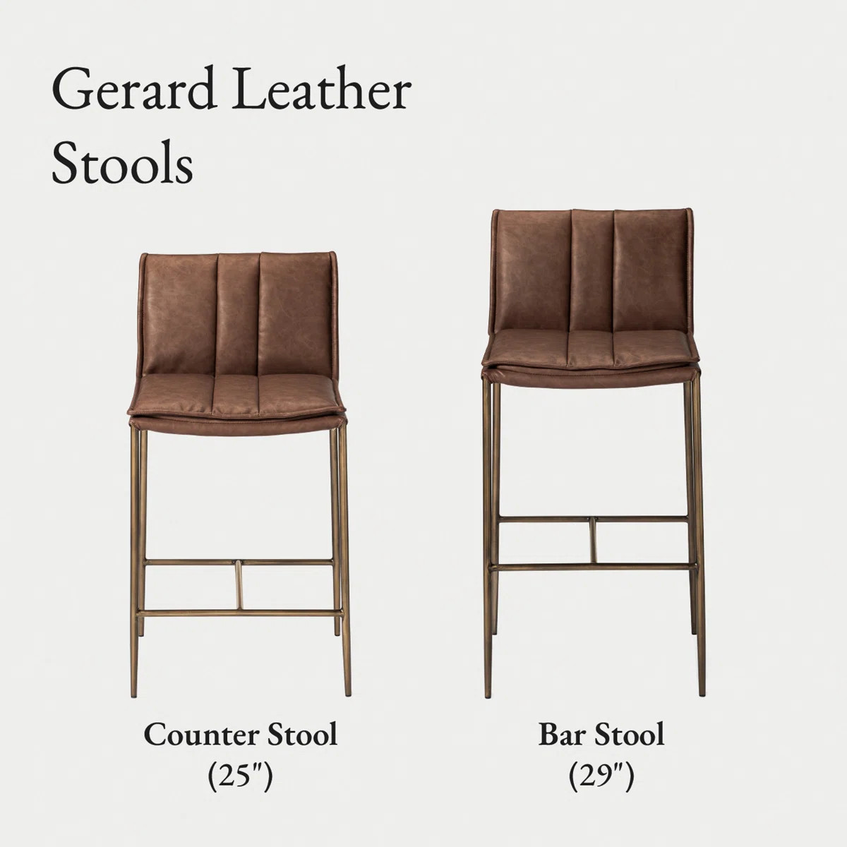 Maven Lane Gerard Stool with Faux Leather Upholstery | Wayfair North America