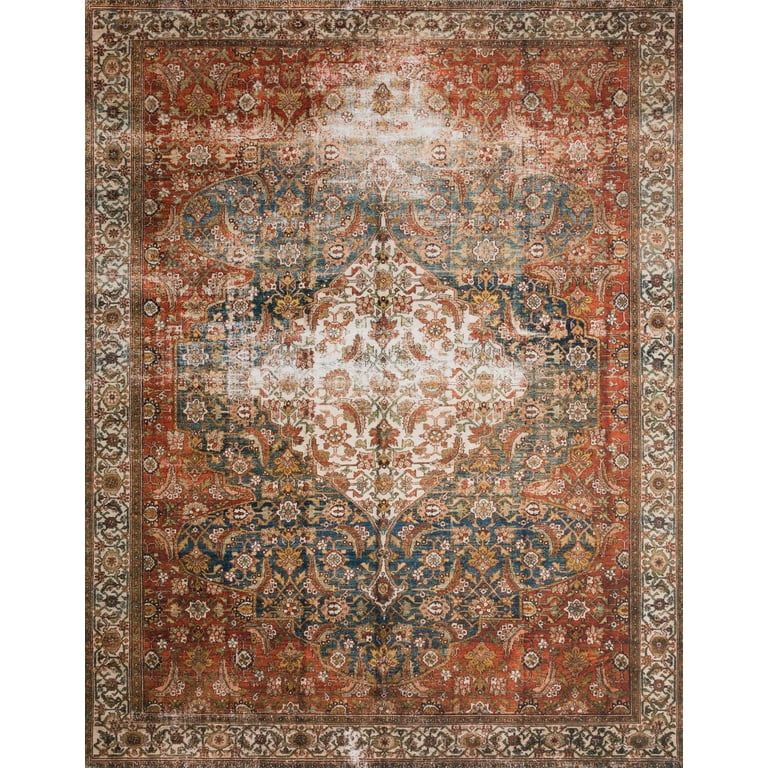 Loloi II Layla Printed Oriental Distressed Ocean / Multi Area Rug | Walmart (US)