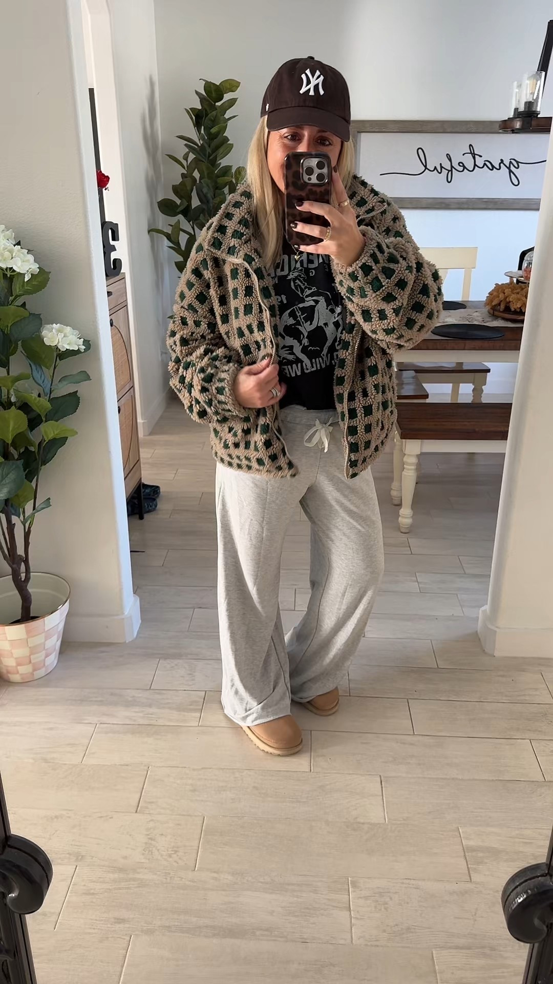 Fall outfit 
Plaid Sherpa jacket m
Western tee m
Wide leg super soft pants small
Ugg clogs tts
Amazon fashion
Target finds 

#LTKFindsUnder50 #LTKShoeCrush #LTKFindsUnder100