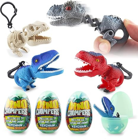 DINOBROS Easter Egg with Dinosaur Toys Filled for Kids, 4 Surprise Eggs Easter Basket Stuffers Fi... | Amazon (US)
