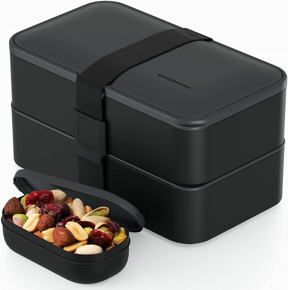 Bentoheaven Premium Bento Box Adult Lunch Box with Compartments for Women & Men, Set of Utensil &... | Amazon (US)