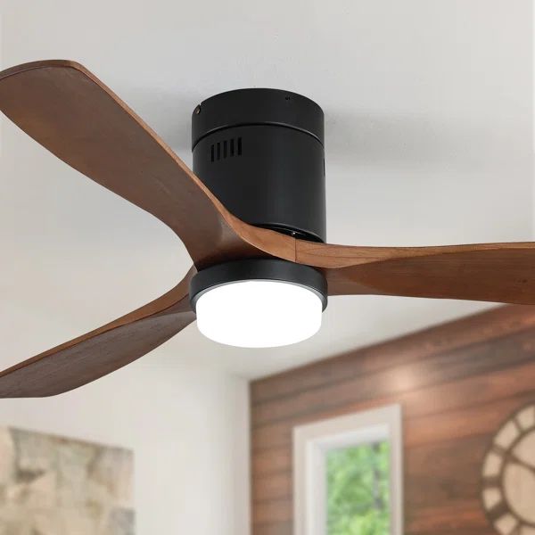 52'' Nicola 3 - Blade LED Standard Ceiling Fan with Remote Control and Light Kit Included | Wayfair North America