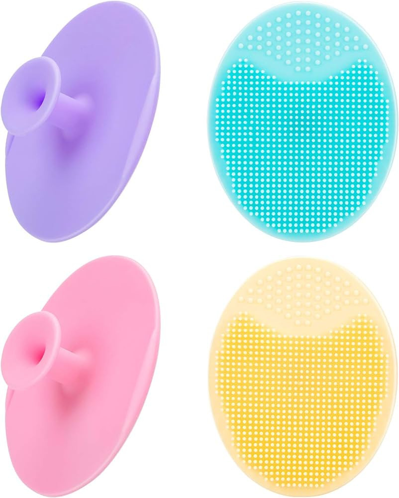 4 Pack Face Scrubber,JEXCULL Soft Silicone Facial Cleansing Brush Face Exfoliator Blackhead Acne ... | Amazon (US)
