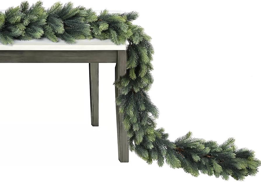 6FT Pine Christmas Garland, Artificail Christmas Greenery Garland Pine Leaves Realistic Spruce Ga... | Amazon (US)